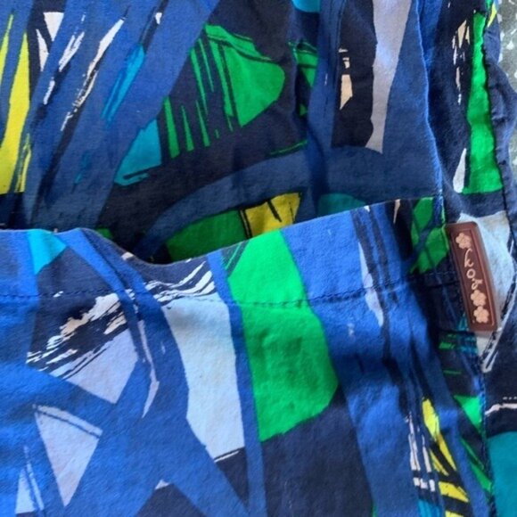 Koi Womens XS Blue Multicolor Abstract Print Scrub Top With Pockets - Picture 4 of 6